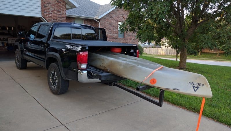 How to transport a kayak in a truck bed