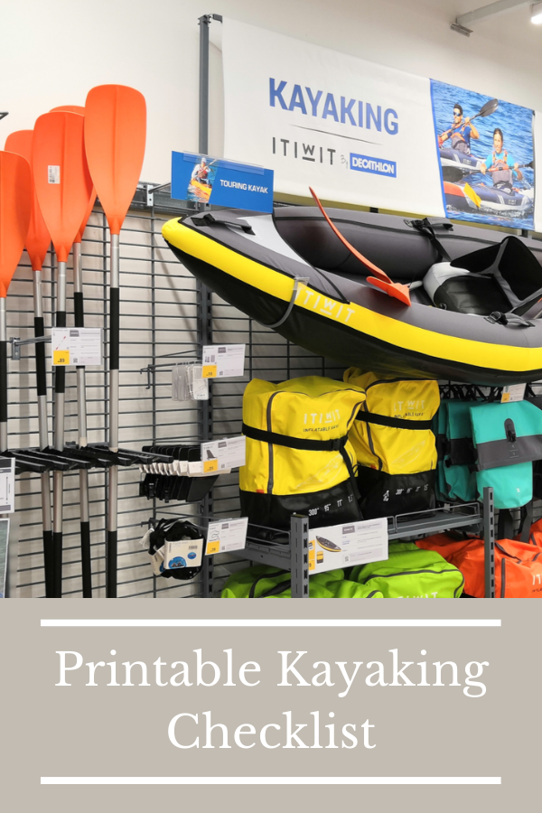 Printable Kayaking Checklist 2021