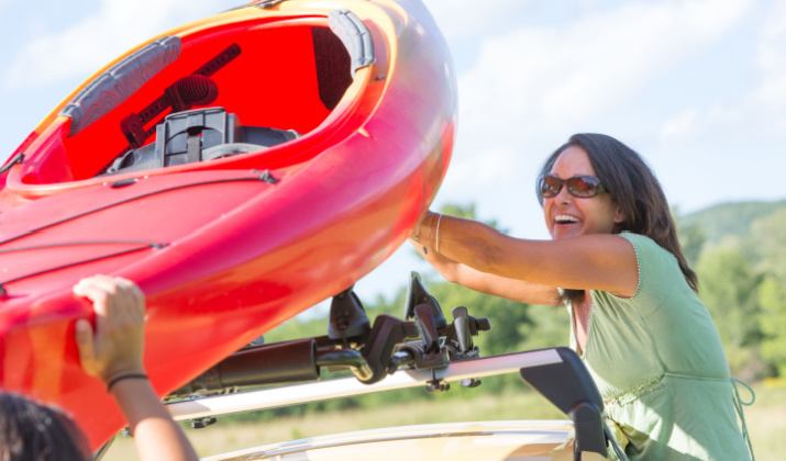 Kayak Rack With Lift-Assist Technology